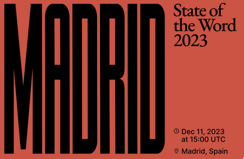 State Of The Word 2023 Will Broadcast Live From Madrid